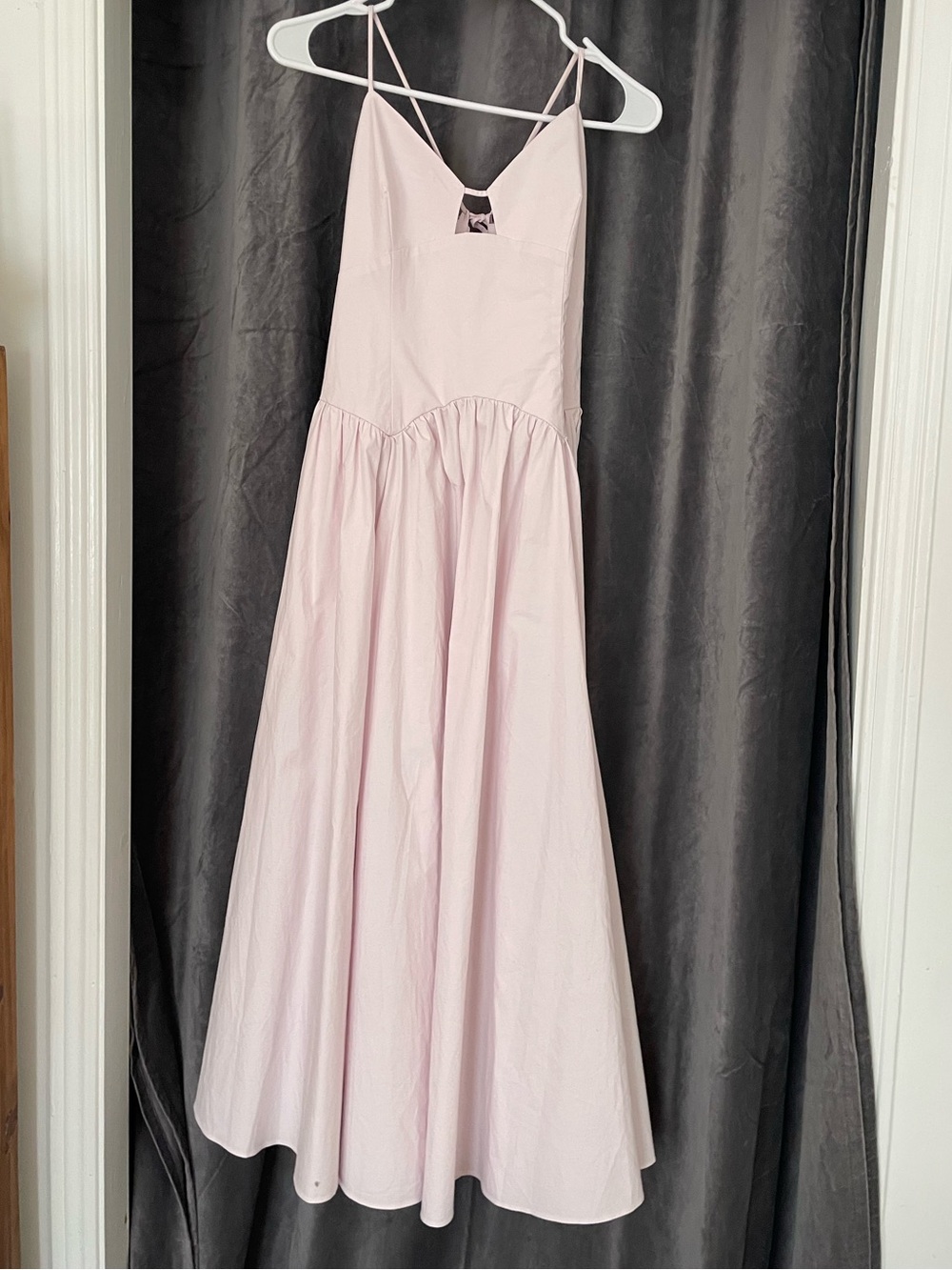 Banana Republic Pale Pink Spaghetti-Strap Midi Dress